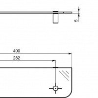 Ideal Standard Connect N1391AA Стеклянная полочка, 40 см