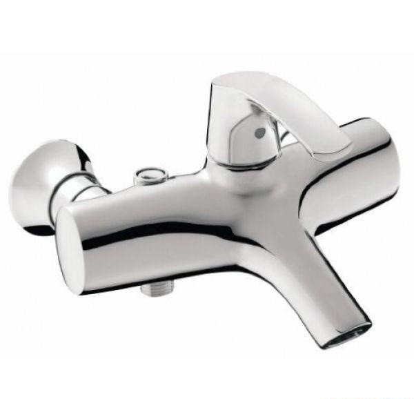Jacob Delafon SYMBOL E71680 Настенный смеситель для ванны/душа с кнопкой автоматического переключателя, скрытый аэратор с антиизвестковым покрытием, кольцо ограничителя температуры воды, обратный клапан, встроенный в корпус, настенные крепежи