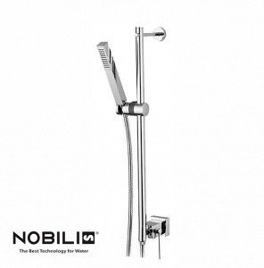 NOBILI Cube CB00540/10CR - Душевой гарнитур в комплекте со смесителем (хром)