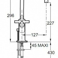 Jacob Delafon PURIST E14595-3 Смеситель для раковины, высокий, двухвентильный на одно отверстие с гибкой подводкой и металлическим двойным клапаном, аэратор с антиизвестковым покрытием