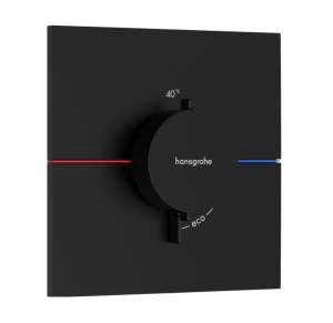Hansgrohe ShowerSelect Comfort E 15574670 Центральный термостат - внешняя часть (чёрный матовый)