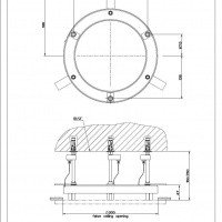 Gessi Minimali Tondo 40451 238 Комплект крепежей для потолочной душевой системы