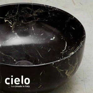 Ceramica CIELO Shui SHBA40 NM - Раковина накладная на столешницу Ø 40 см (Nero Marquina)