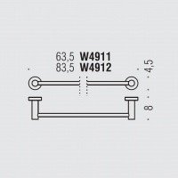 Colombo Design PLUS W4911 - Металлический держатель для полотенца 63,5 см (хром)
