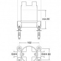 Cristina PD29000 Внутренний механизм для напольного смесителя
