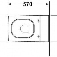 Duravit 2nd Floor 0110090000 Унитаз напольный приставной (белый)