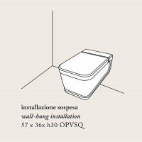 Ceramica CIELO Opera Quadro OPVSQ - Подвесной унитаз (цвет - белый)