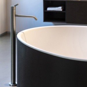 Agape Square ARUB1115A Напольный смеситель для ванны (полированная сталь)