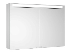 Keuco Royal E-One 44302171301 Зеркальный шкаф с подсветкой 80*70 см (алюминий)