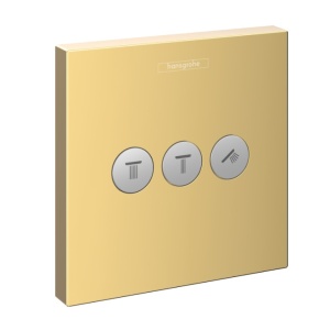Hansgrohe ShowerSelect 15764990 Запорно-переключающий вентиль на 3 положения (золото полированное)