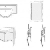 Gaia DECAPE ONURIS Комплект мебели для ванной на 86 см