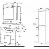Ideal Standard Motion комплект мебели для ванной комнаты 85 см, цвет белый. недорого со скидкой на распродаже