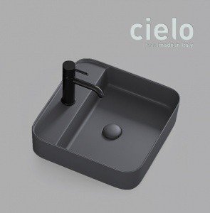 Ceramica CIELO Shui Comfort SHCOLAQF CM - Раковина для ванной комнаты 44*43 см | подвесная - накладная (Cemento)