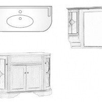 Gaia RUSTICI ADELE Комплект мебели для ванной на 123 см