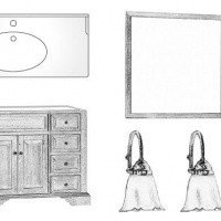 Gaia RUSTICI GIRASOLE Комплект мебели для ванной на 98 см