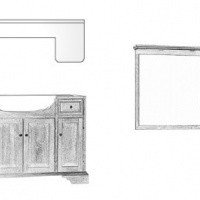 Gaia RUSTICI SALVIA Комплект мебели для ванной на 127 см