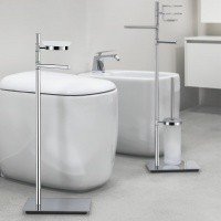 Colombo Design Square B9902 Стойка с аксессуарами, для ванной комнаты и биде (хром)
