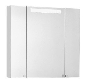 Акватон Мадрид 1A175202MA010 Зеркальный шкаф с подсветкой 80*75 см (белый глянцевый)