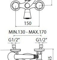 Mamoli Alfa-Beta 1015/F368 Смеситель для ванны настенного монтажа