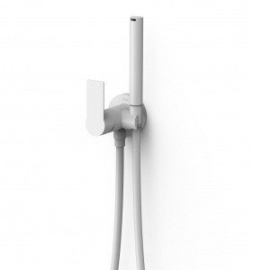 TRES Loft 20522301BM Гигиенический душ - комплект со смесителем (белый матовый)