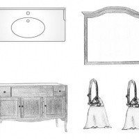 Gaia RUSTICI GIACINTO Комплект мебели для ванной на 127 см