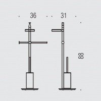 Colombo Design PLANETS B9813 - Стойка с аксессуарами 88 см (хром)