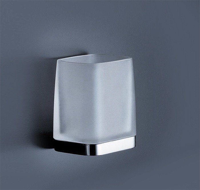 Colombo Design TIME W4202 - Стакан для зубных щеток | настенный (хром - стекло матовое)