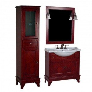 Il Tempo Del Комплект мебели для ванной комнаты на 90 см с пеналом (цвет Rosso Modena)