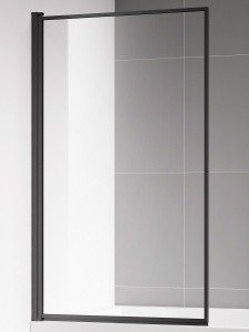 AQUAme AQM2859-L Шторка для ванны 800*1400 мм - левое исполнение (профиль черный матовый | прозрачное стекло)