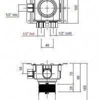 Antonio Lupi AYATI AY600INSA Внутренний механизм смесителя для раковины