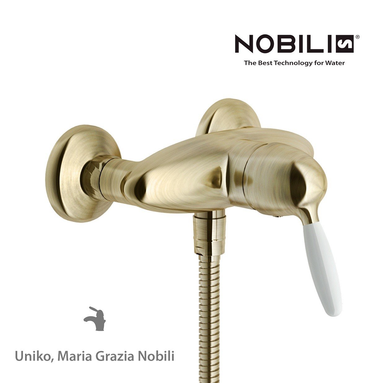 NOBILI Uniko UK130/T5BR - Смеситель для душа (бронза)