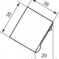 Ideal Standard Step T7252AA «Square» ручка с крепежом