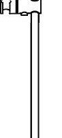 Hansapurejet 0438 0200 Душевая стойка (хром), 600 мм, диаметр 18 мм, (укорачивается)