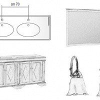 Gaia DECORATI ORIONE Комплект мебели для ванной на 160 см