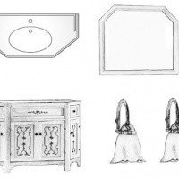 Gaia DECORATI SOLE Комплект мебели для ванной на 122 см