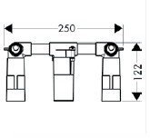 Hansgrohe 18113180 механизм смесителя для раковины на 3 отверстия