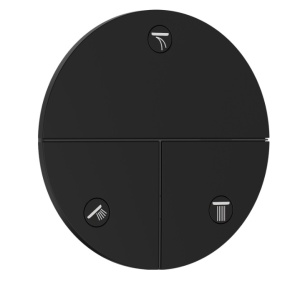 Hansgrohe ShowerSelect Comfort S 15558670 Запорно-переключающий вентиль на 3 положения (чёрный матовый)