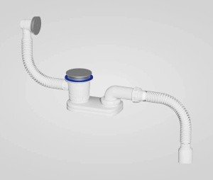 Salini 23101H Слив-перелив с сифоном для ванны - автоматический (хром)