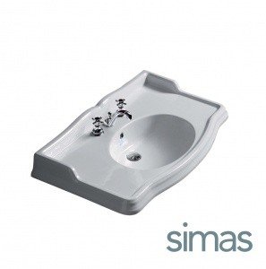 SIMAS Arcade AR874*3 -  Раковина для ванной комнаты 105*56 см | три отверстия для смесителя