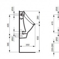Ideal Standard San Remo W391101 Писсуар подвесной настенный