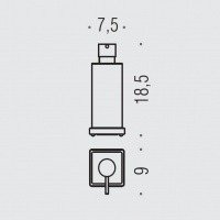 Colombo Design LOOK B9317 - Дозатор для жидкого мыла 310 мл | настольный (хром - стекло)