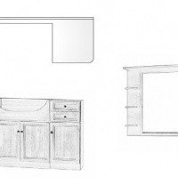 Gaia COMPONIBILI LAURA Комплект мебели для ванной на 125 см