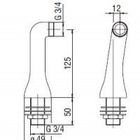 Nobili AV00151/1BR Вертикальное подключение для смесителей