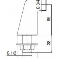 Nobili AV00151CR Вертикальное подключение для смесителей