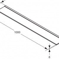 Стеклянная полочка T7251AA Ideal Standard Step, 100 см
