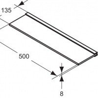 Стеклянная полочка T7248AA Ideal Standard Step, 50 см