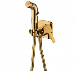 RUSH Capri CA1435-99G Гигиенический душ - комплект со смесителем (золото)