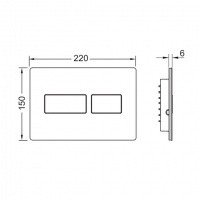 TECE Solid 9240431 Накладная панель смыва для унитаза (хром глянцевый)