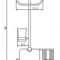 Savol S-00B03 Напольная стойка с аксессуарами (хром)