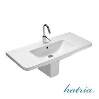 HATRIA Erika PRO YXGN01 - Раковина для ванной комнаты 100*45 см | универсальный монтаж